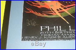 Grateful Dead Phil Lesh Autographed Poster 60th Birthday Stanley Mouse Signed