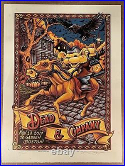 Grateful Dead Poster 255/600 Signed By AJ Masthay 2017 To Garden Boston