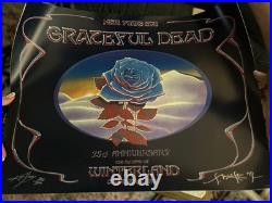 Grateful Dead Poster, Blue Rose Commemorative Edition. Mouse. Kelley, Signed