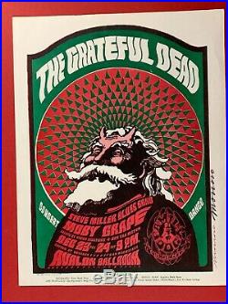 Grateful Dead Poster Family Dog Fd40 Moscoso Hippie Santa Signed Print Fd 40