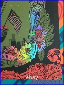 Grateful Dead Poster Fare Thee Well 2015 Soldier Field Ltd Ed Foil Justin Helton