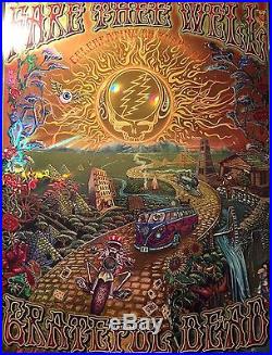 Grateful Dead Poster Mike DuBois Fare Thee Well FTW Foil Hologram Golden Road 50