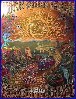 Grateful Dead Poster Mike DuBois Fare Thee Well FTW Foil Hologram Golden Road 50