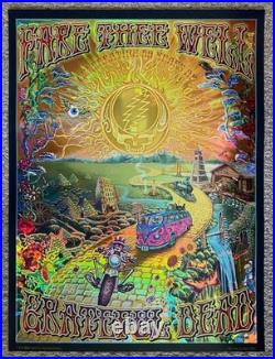 Grateful Dead Poster Mike DuBois Fare Thee Well Foil Hologram Art Golden Road 50