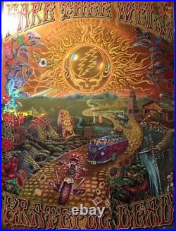 Grateful Dead Poster Mike DuBois Fare Thee Well Foil Hologram Art Golden Road 50