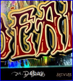 Grateful Dead Poster Mike DuBois Fare Thee Well Foil Hologram Art Golden Road 50