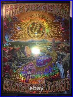 Grateful Dead Poster Mike DuBois Fare Thee Well Foil Hologram Art Golden Road 50