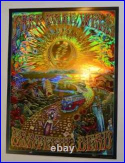 Grateful Dead Poster Mike DuBois Fare Thee Well Foil Hologram Art Golden Road 50