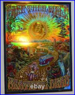 Grateful Dead Poster Mike DuBois Fare Thee Well Foil Hologram Art Golden Road 50