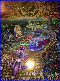 Grateful Dead Poster Mike DuBois Fare Thee Well Foil Hologram Art Golden Road 50