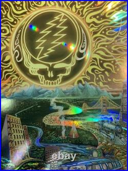 Grateful Dead Poster Mike DuBois Fare Thee Well Foil Hologram Art Golden Road 50