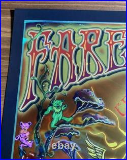 Grateful Dead Poster Mike DuBois Fare Thee Well Foil Hologram Art Golden Road 50