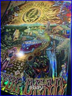 Grateful Dead Poster Mike DuBois Fare Thee Well Foil Hologram Art Golden Road 50