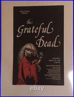 Grateful Dead Poster Mississippi River Festival Original First Print 1980 Excel