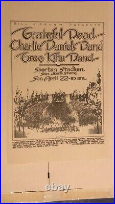 Grateful Dead Poster Spartan Stadium 1979 Orig 1st Print Tuten Nm Fillmore Bg Fd