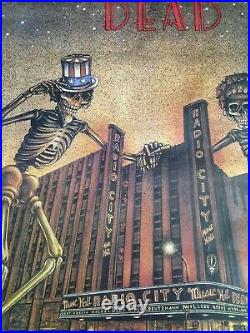 Grateful Dead Poster Vintage 1980 Radio City Music Hall NYC Halloween D. Larkins