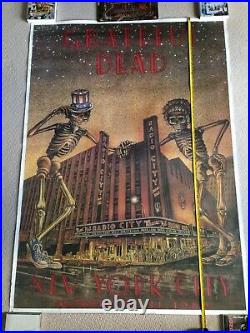 Grateful Dead Poster Vintage 1980 Radio City Music Hall NYC Halloween D. Larkins