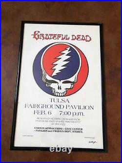 Grateful Dead Poster Vintage Tulsa, OK 1979 Original Rare Artist Signed 23X35