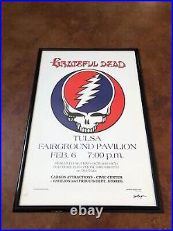 Grateful Dead Poster Vintage Tulsa, OK 1979 Original Rare Artist Signed 23X35