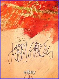 Grateful Dead Poster by Robert Rauschenberg signed Jerry Garcia & Bob Weir 1988