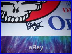 Grateful Dead President Barack Obama Phil Lesh Bob Weir Signed'08 Concert Poster