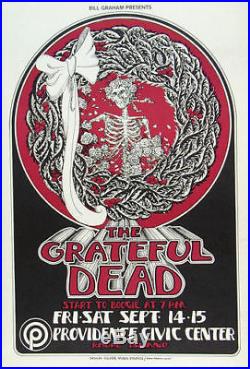 Grateful Dead Providence Rhode Island 1973 Poster Hand signed by Randy Tuten