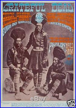 Grateful Dead Quicksilver Avalon Ballroom 1967 Poster 2nd Print