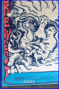 Grateful Dead Quicksilver Linn County Fillmore Concert Poster 1968 BG 144-1