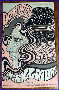 Grateful Dead Quicksilver The Fillmore 2/24-26/1967 Poster BG 51-1