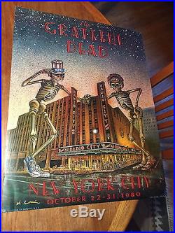 Grateful Dead Radio City Music Hall 1980 First Printing SIGNED POSTER