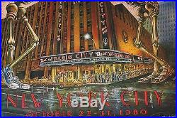 Grateful Dead Radio City Music Hall 1980 Original Concert Poster acoustic run