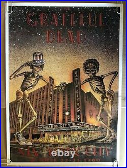 Grateful Dead Radio City Music Hall Vintage Poster New York City 1980 Pinup 80s