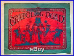 Grateful Dead Rare 1967 Poster 1st Album Promo Pinholes Authentic Vintage Mouse