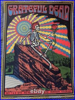 Grateful Dead Red Rocks Amphitheatre Poster July 7-8 1978 Morrison CO