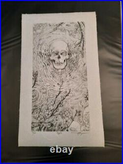 Grateful Dead Ripple Graphite Variant Poster Aj Masthay Ltd Ed 150 Jerry Garcia