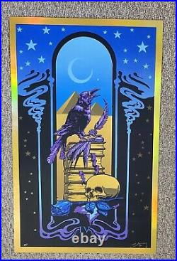 Grateful Dead Same Story Crow Told Me Biffle Art Print Gold Foil Orig Silkscreen