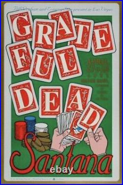 Grateful Dead & Santana 1991 Tour Concert Poster-1st Printing-jerry Garcia