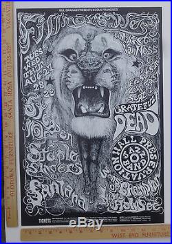 Grateful Dead Santana BG134 2nd Print Fillmore Concert Poster