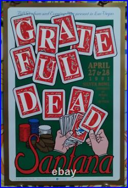 Grateful Dead Santana BGP41 Bill Graham Presents Las Vegas 1991 Poster