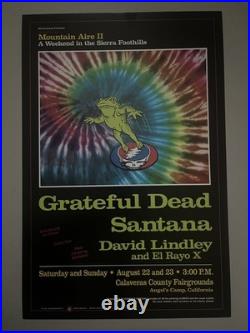 Grateful Dead Santana Concert Poster 1987 Mountain Aire 2 Angel's Camp CA