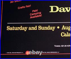 Grateful Dead + Santana Concert Poster Angel's Camp 1987 Arlene Owseichik Design
