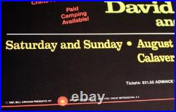 Grateful Dead + Santana Concert Poster Angel's Camp 1987 Arlene Owseichik Design