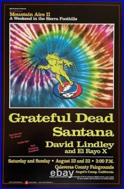 Grateful Dead Santana Concert Poster Angels Camp CA 1987 BGP-17