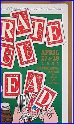Grateful Dead & Santana, Las Vegas Orig. 1991 Rare Double Sided Poster