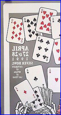 Grateful Dead & Santana Las Vegas Orig. 1991 Rare Double-Sided Poster BGP41