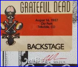 Grateful Dead Signed Poster By Jack Rajca. Famous Poster Hand Signed Rarest Ever