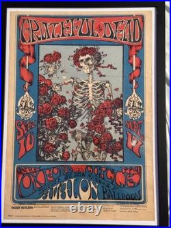 Grateful Dead Skeleton & Roses Avalon Ballroom Family Dog Concert Poster Fd-26-3