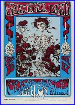 Grateful Dead Skeleton and Roses Kelly / Mouse Avalon Ballroom Poster