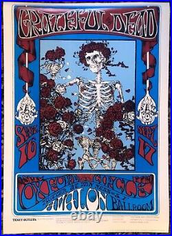 Grateful Dead Skeleton and Roses Kelly / Mouse Avalon Ballroom Poster