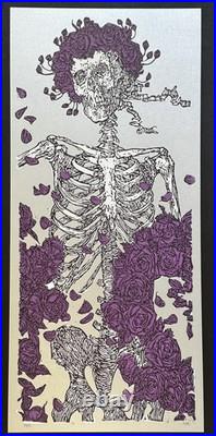 Grateful Dead Skeleton and Roses Print LILAC RAIN S/N #29/56 Jon Rose Phish
